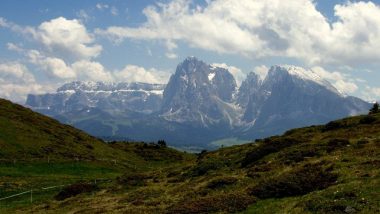 planina Puflatsch, výhledy na Dolomity