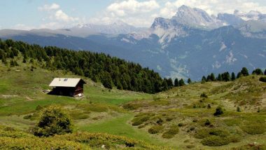 planina Puflatsch, výhledy na Dolomity