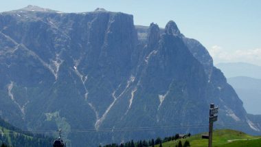 planina Puflatsch, výhled na Schlern