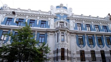 secesní domy v Rize