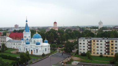 pohled na Jelgavu z věže