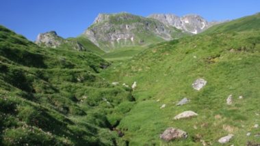 za hranicema na francouzské straně Pyrenejí