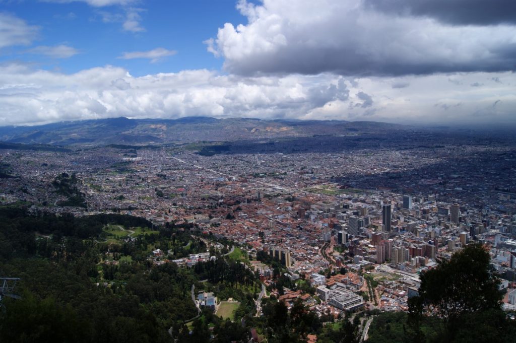 pohled na Bogotu z  Monserrate 
