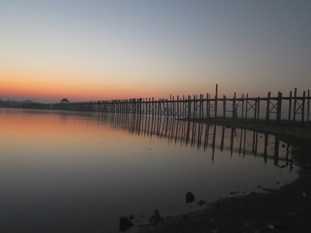 teakový most Ubein Bridge Myanm