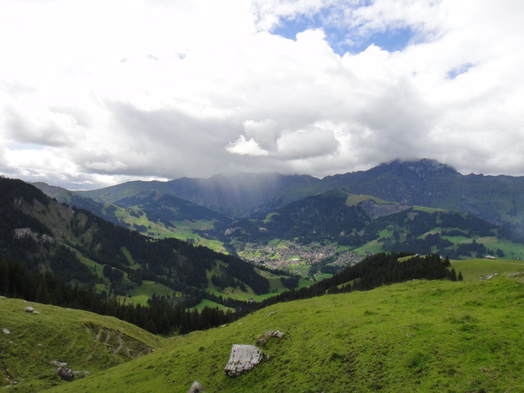 první výhled na Adelboden