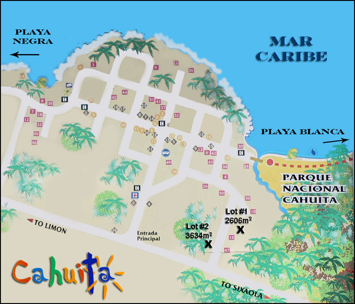 mapa Cahuita