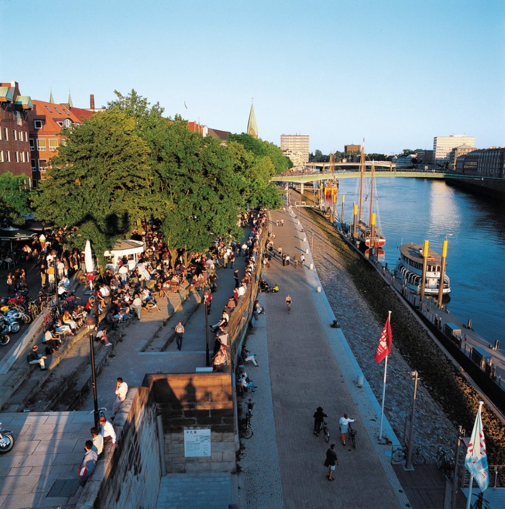 Promenáda Schlachte, foto Dietmar Banck 