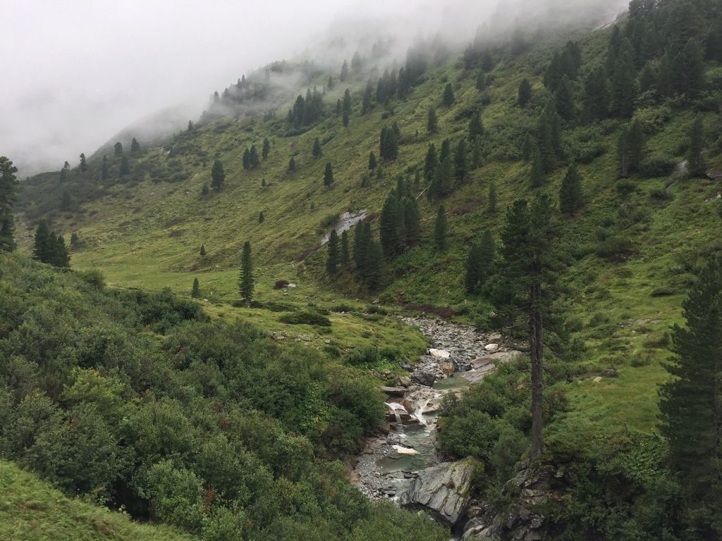 Míříme k Alpenrose Hütte