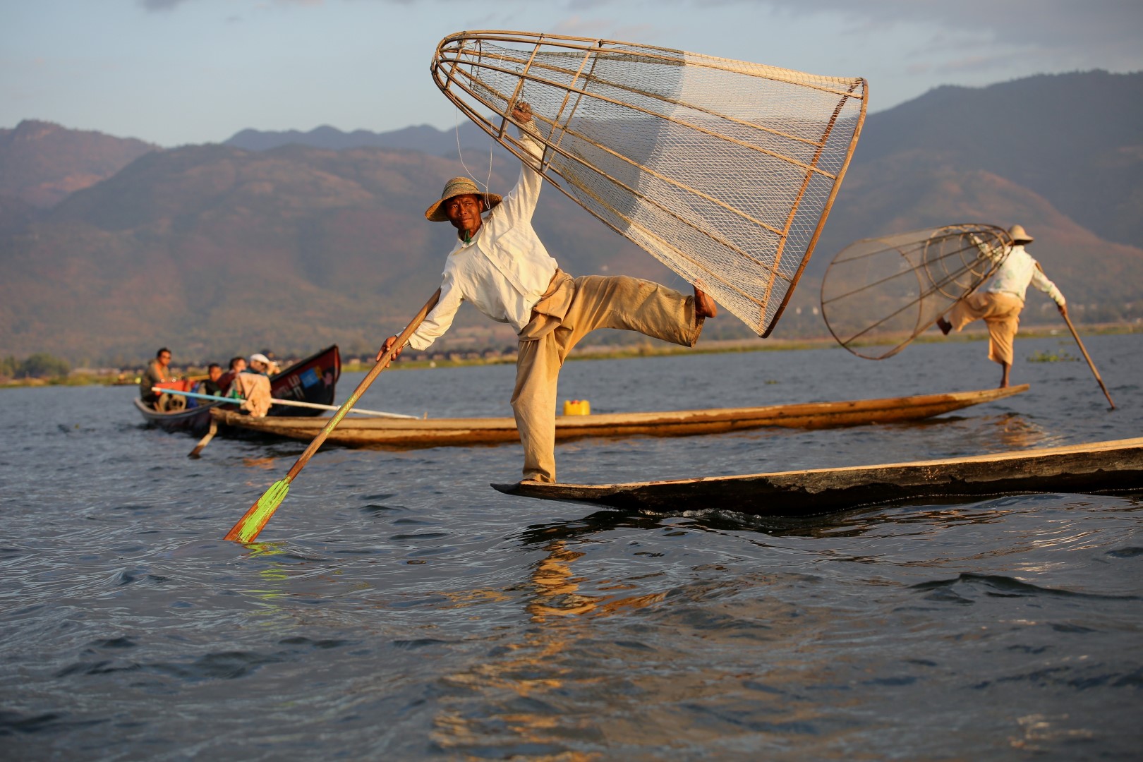 Inle Lake - falešní rybáři